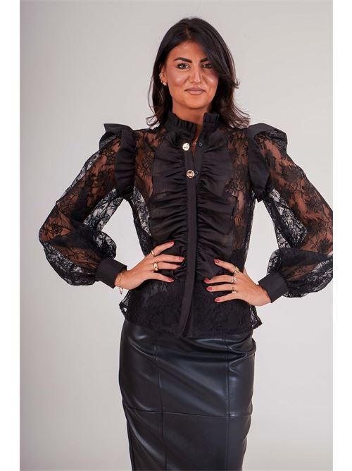 Camicia in pizzo twins fantasy | T5068BLACK